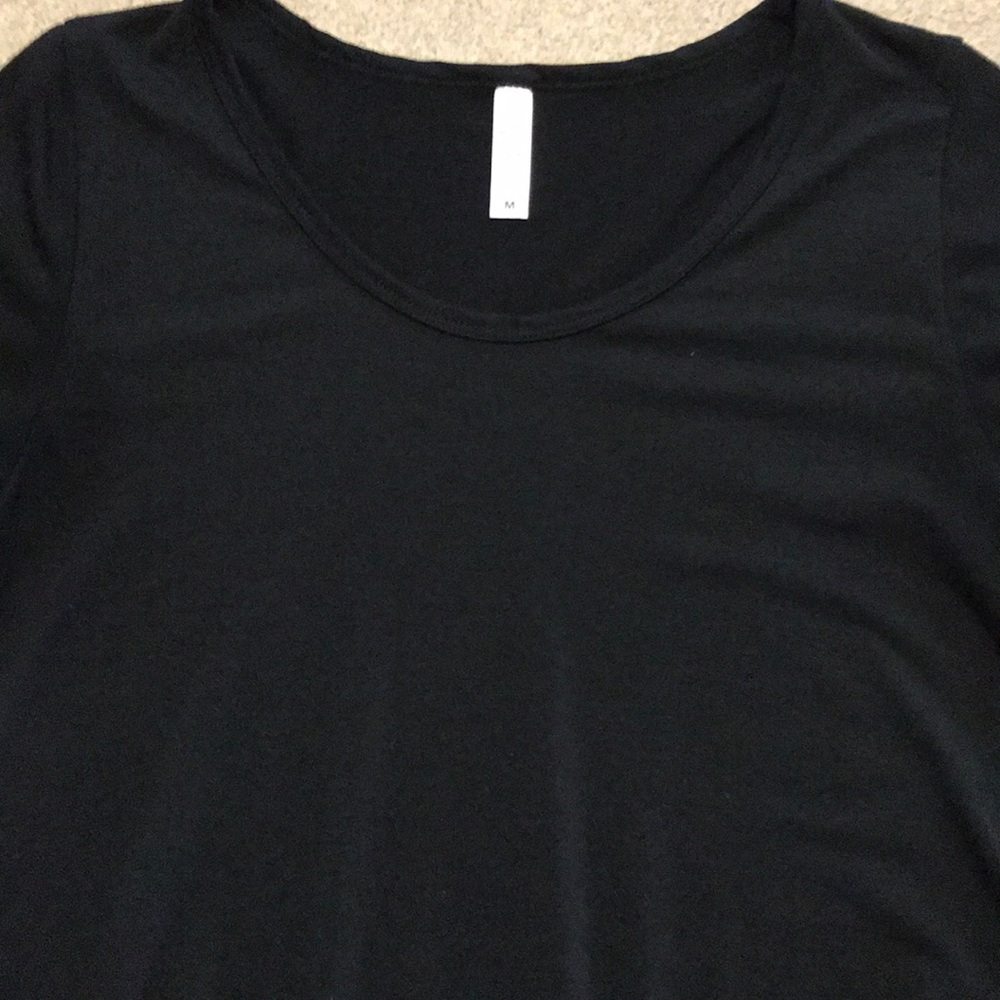 Lula roe solid black perfect tee